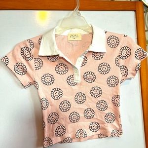 Kids polo with indie style print